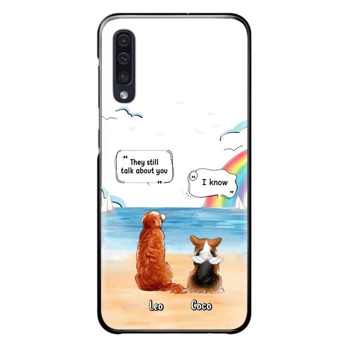 Personalized Memorial Pet Phone Case - Upto 4 Pets - Memorial Gift Idea for Dog/Cat Lovers - They Still Talk About You - Cases For iPhone/Samsung