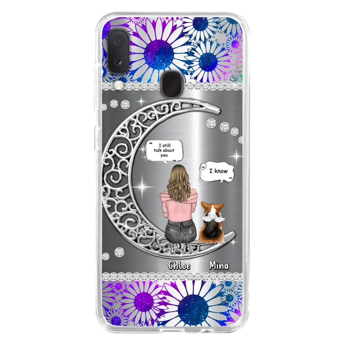 Custom Personalized To The Moon & Back Pet Phone Case - Memorial Gift Idea For Dog/ Cat/ Rabbits Owners - Up to 4 Dogs/ Cats/ Rabbits - Case For iPhone And Samsung