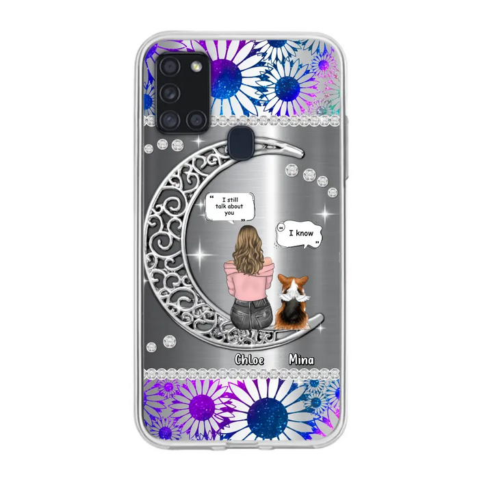 Custom Personalized To The Moon & Back Pet Phone Case - Memorial Gift Idea For Dog/ Cat/ Rabbits Owners - Up to 4 Dogs/ Cats/ Rabbits - Case For iPhone And Samsung