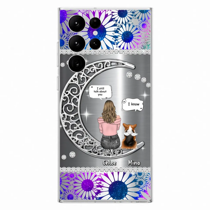 Custom Personalized To The Moon & Back Pet Phone Case - Memorial Gift Idea For Dog/ Cat/ Rabbits Owners - Up to 4 Dogs/ Cats/ Rabbits - Case For iPhone And Samsung