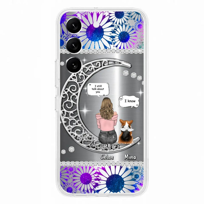 Custom Personalized To The Moon & Back Pet Phone Case - Memorial Gift Idea For Dog/ Cat/ Rabbits Owners - Up to 4 Dogs/ Cats/ Rabbits - Case For iPhone And Samsung