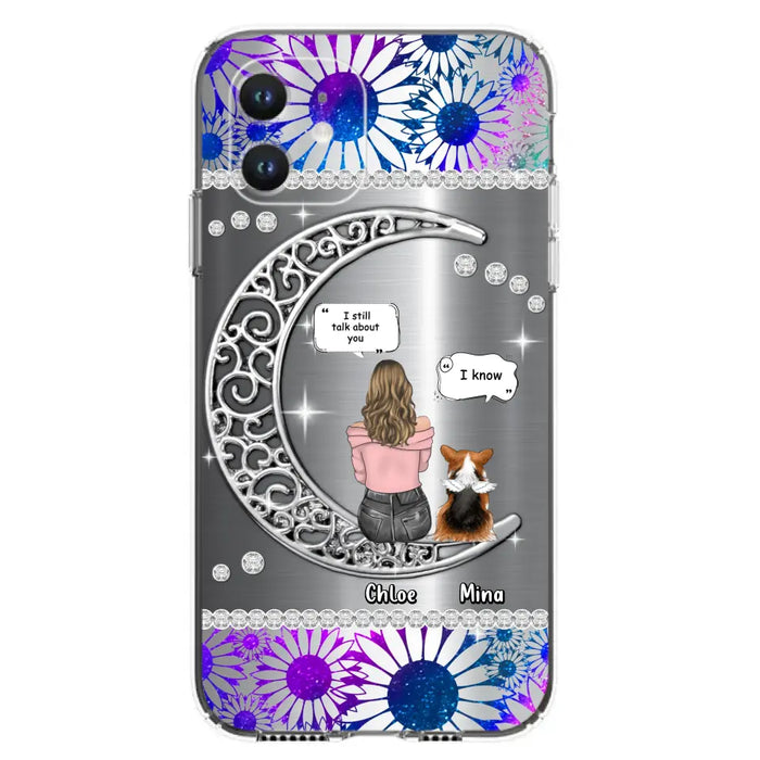 Custom Personalized To The Moon & Back Pet Phone Case - Memorial Gift Idea For Dog/ Cat/ Rabbits Owners - Up to 4 Dogs/ Cats/ Rabbits - Case For iPhone And Samsung