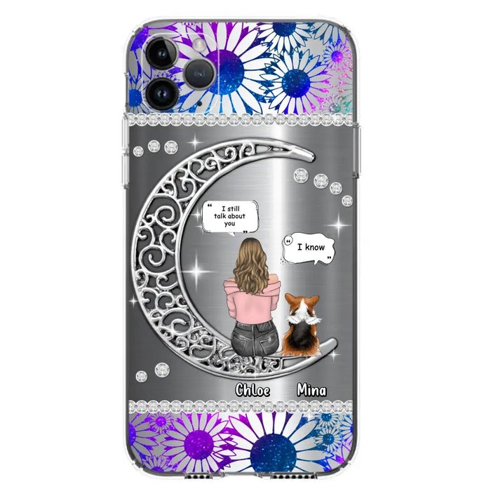 Custom Personalized To The Moon & Back Pet Phone Case - Memorial Gift Idea For Dog/ Cat/ Rabbits Owners - Up to 4 Dogs/ Cats/ Rabbits - Case For iPhone And Samsung