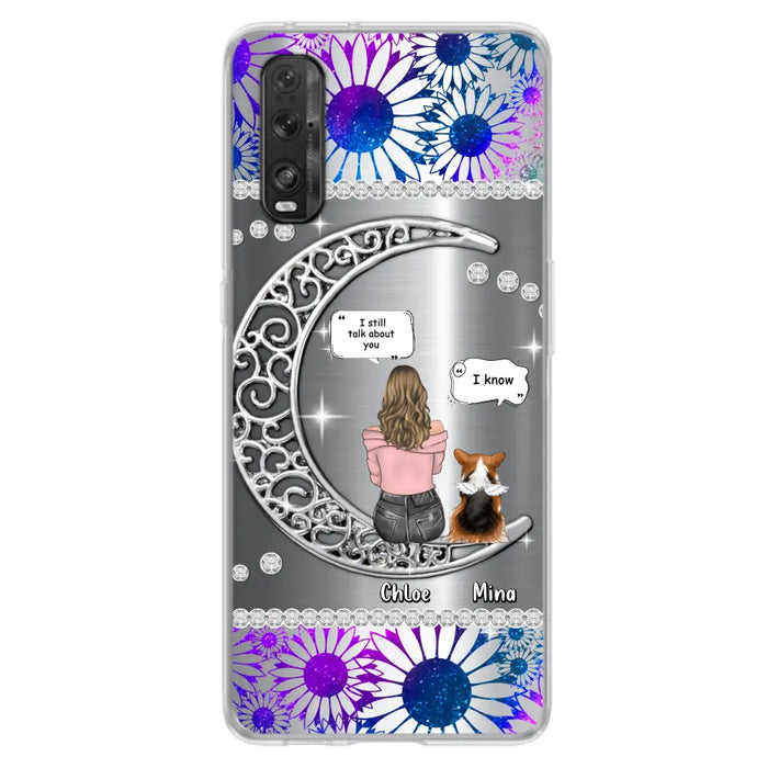 Custom Personalized To The Moon & Back Silver Pet Phone Case - Memorial Gift Idea For Dog/ Cat/ Rabbits Owners - Up to 4 Dogs/ Cats/ Rabbits - Case For Xiaomi/ Oppo/ Huawei