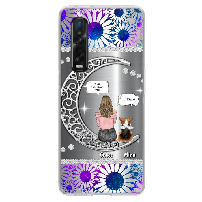 Custom Personalized To The Moon & Back Silver Pet Phone Case - Memorial Gift Idea For Dog/ Cat/ Rabbits Owners - Up to 4 Dogs/ Cats/ Rabbits - Case For Xiaomi/ Oppo/ Huawei