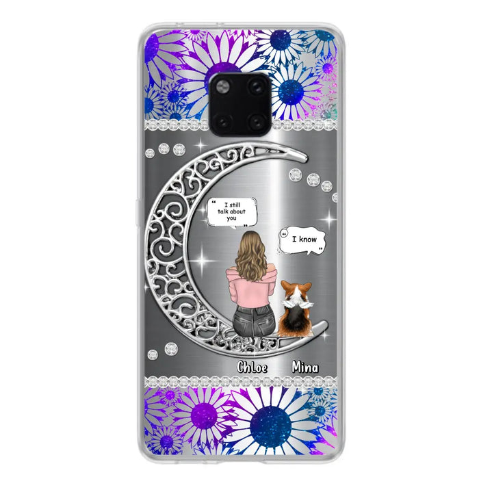 Custom Personalized To The Moon & Back Silver Pet Phone Case - Memorial Gift Idea For Dog/ Cat/ Rabbits Owners - Up to 4 Dogs/ Cats/ Rabbits - Case For Xiaomi/ Oppo/ Huawei