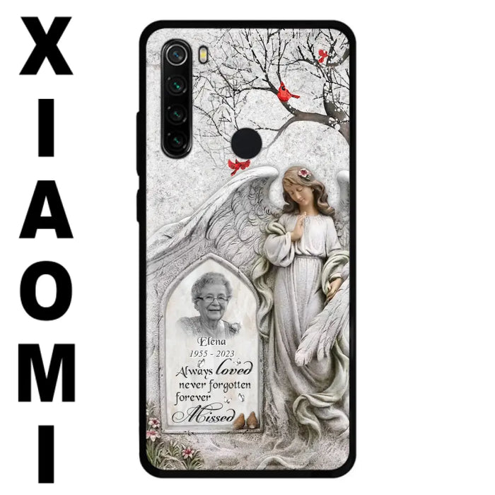 Custom Personalized Angel Memorial Phone Case - Upload Photo - Memorial Gift Idea For Family Member - Always Loved Never Forgotten Forever Missed - Case For Xiaomi/ Oppo/ Huawei