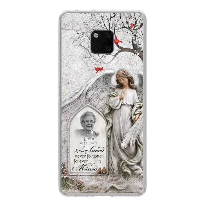 Custom Personalized Angel Memorial Phone Case - Upload Photo - Memorial Gift Idea For Family Member - Always Loved Never Forgotten Forever Missed - Case For Xiaomi/ Oppo/ Huawei