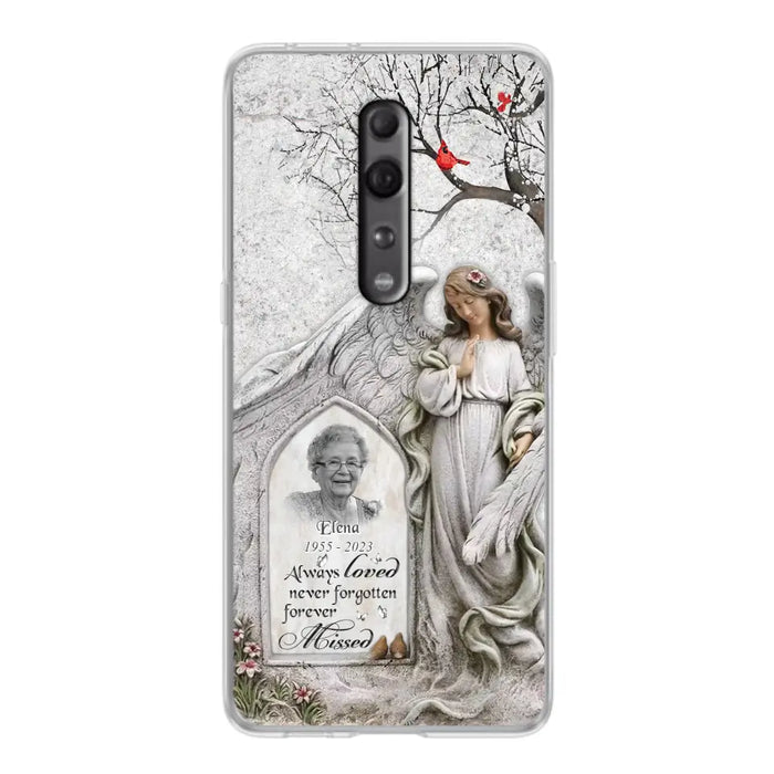 Custom Personalized Angel Memorial Phone Case - Upload Photo - Memorial Gift Idea For Family Member - Always Loved Never Forgotten Forever Missed - Case For Xiaomi/ Oppo/ Huawei