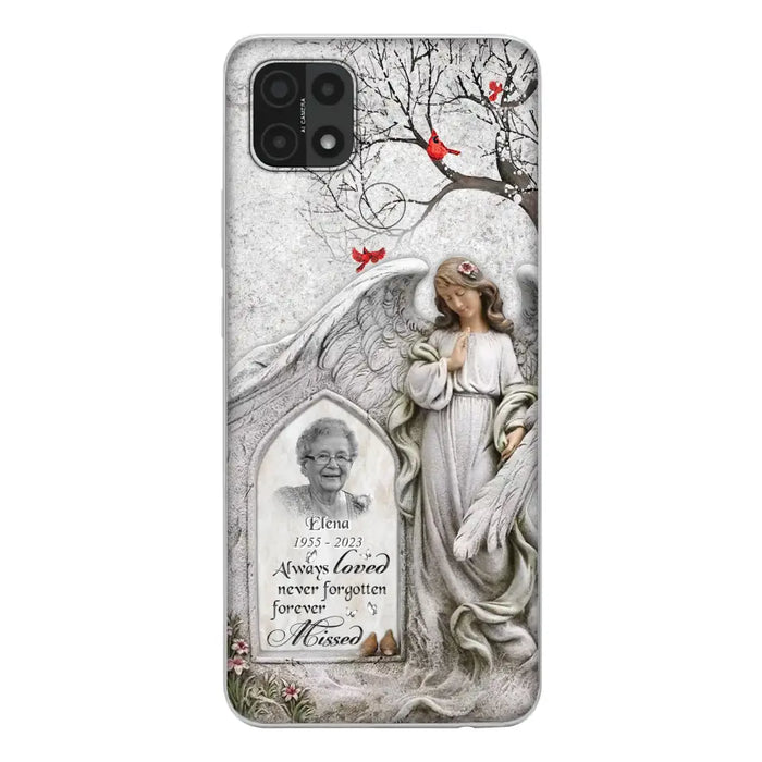 Custom Personalized Angel Memorial Phone Case - Upload Photo - Memorial Gift Idea For Family Member - Always Loved Never Forgotten Forever Missed - Case For Xiaomi/ Oppo/ Huawei