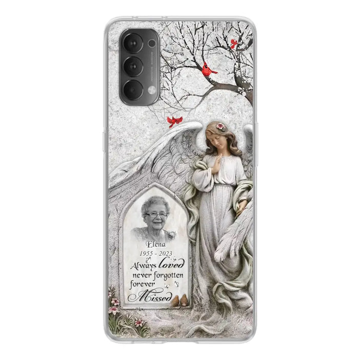 Custom Personalized Angel Memorial Phone Case - Upload Photo - Memorial Gift Idea For Family Member - Always Loved Never Forgotten Forever Missed - Case For Xiaomi/ Oppo/ Huawei