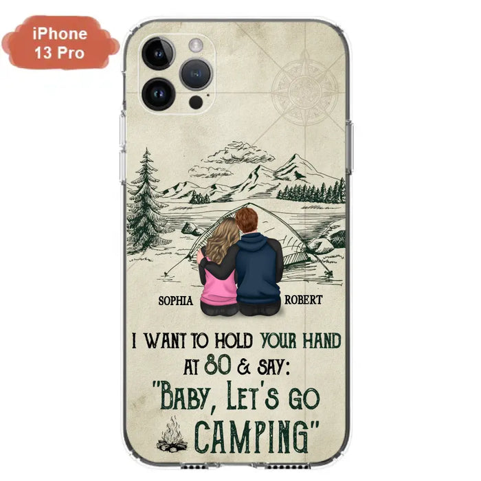 Custom Personalized Couple Phone Case - Gift Idea For Couple - Case For iPhone/Samsung - Baby Let's Go Camping