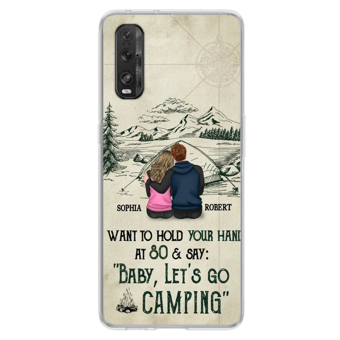 Custom Personalized Couple Phone Case - Gift Idea For Couple - Case For Oppo/Xiaomi/Huawei - Baby Let's Go Camping