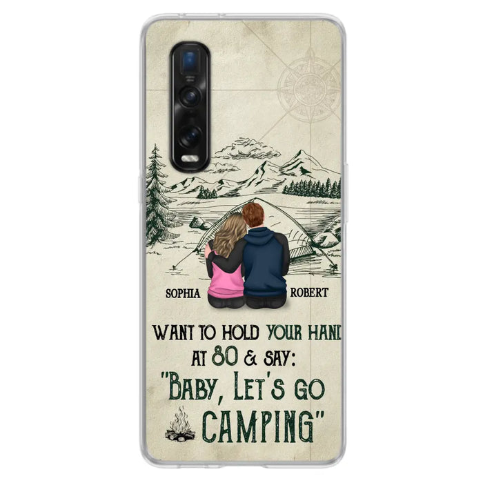 Custom Personalized Couple Phone Case - Gift Idea For Couple - Case For Oppo/Xiaomi/Huawei - Baby Let's Go Camping