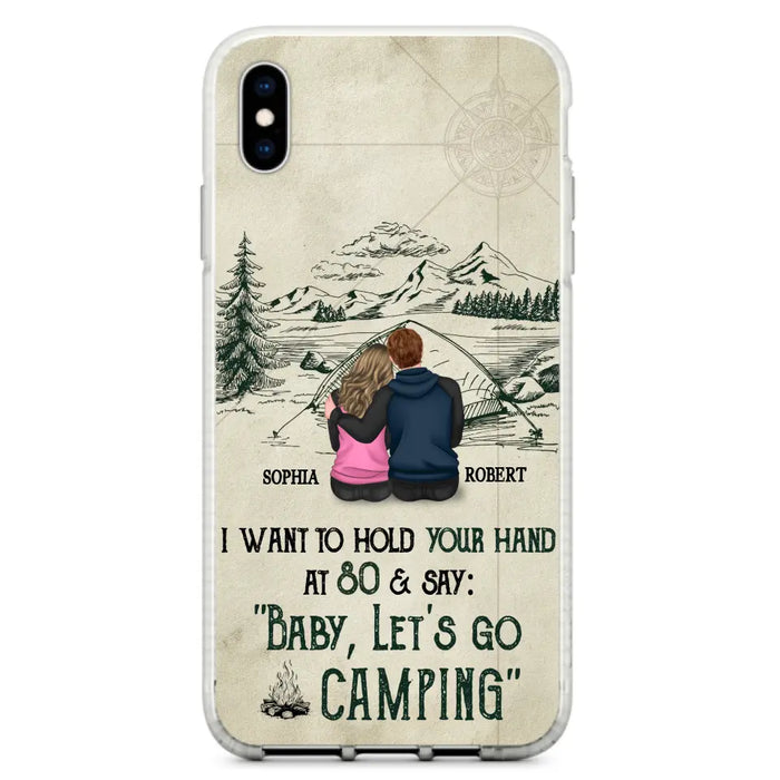 Custom Personalized Couple Phone Case - Gift Idea For Couple - Case For iPhone/Samsung - Baby Let's Go Camping