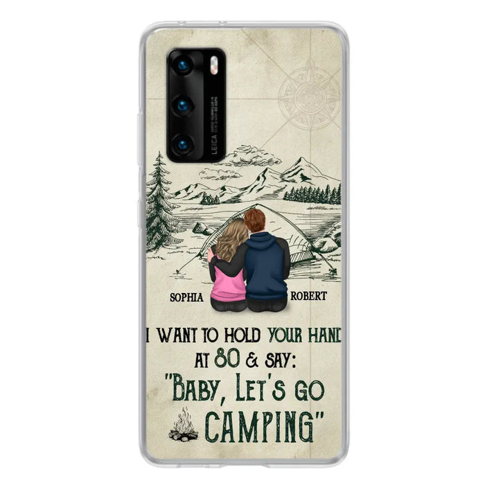 Custom Personalized Couple Phone Case - Gift Idea For Couple - Case For Oppo/Xiaomi/Huawei - Baby Let's Go Camping