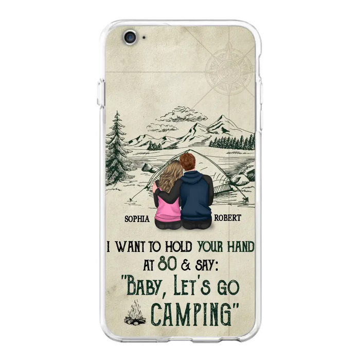 Custom Personalized Couple Phone Case - Gift Idea For Couple - Case For iPhone/Samsung - Baby Let's Go Camping