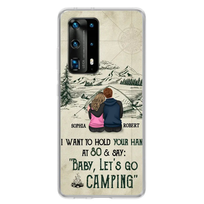 Custom Personalized Couple Phone Case - Gift Idea For Couple - Case For Oppo/Xiaomi/Huawei - Baby Let's Go Camping