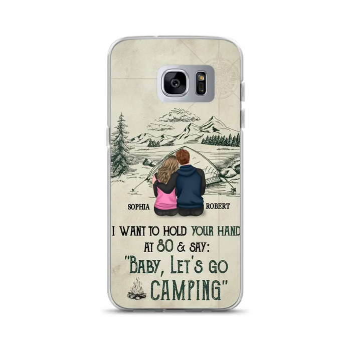 Custom Personalized Couple Phone Case - Gift Idea For Couple - Case For iPhone/Samsung - Baby Let's Go Camping