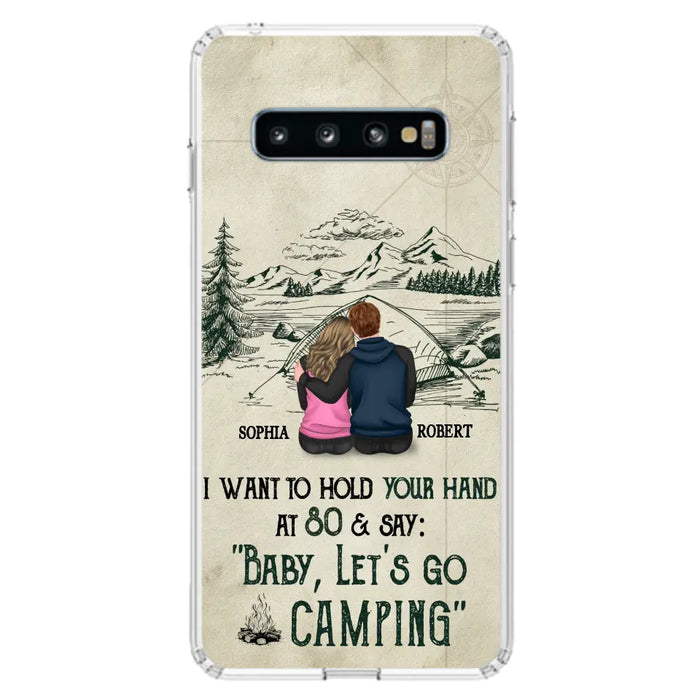 Custom Personalized Couple Phone Case - Gift Idea For Couple - Case For iPhone/Samsung - Baby Let's Go Camping