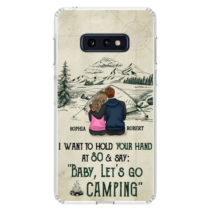 Custom Personalized Couple Phone Case - Gift Idea For Couple - Case For iPhone/Samsung - Baby Let's Go Camping