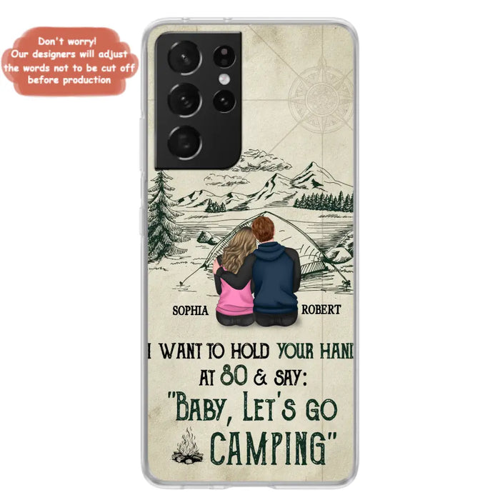 Custom Personalized Couple Phone Case - Gift Idea For Couple - Case For iPhone/Samsung - Baby Let's Go Camping