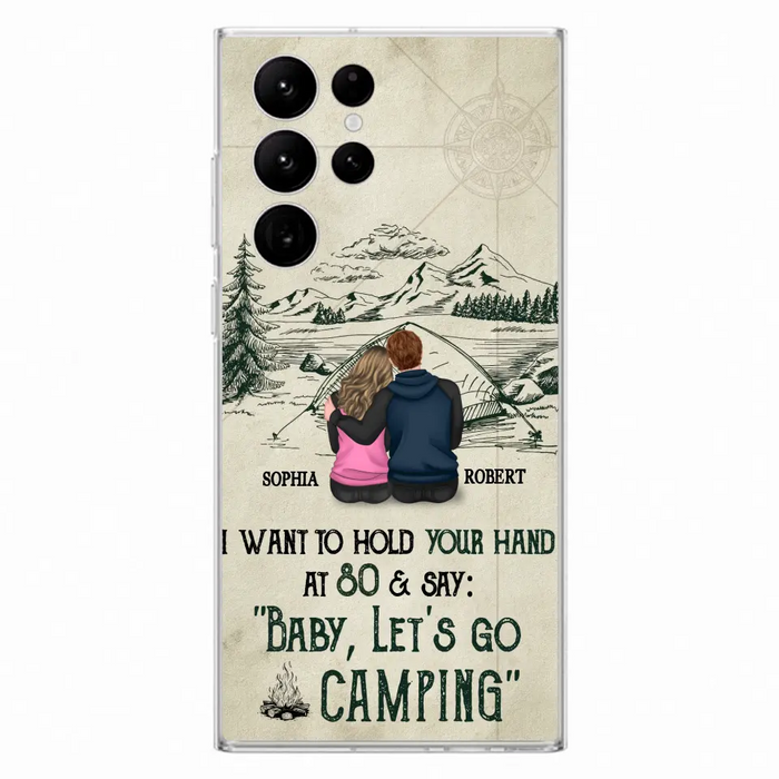 Custom Personalized Couple Phone Case - Gift Idea For Couple - Case For iPhone/Samsung - Baby Let's Go Camping