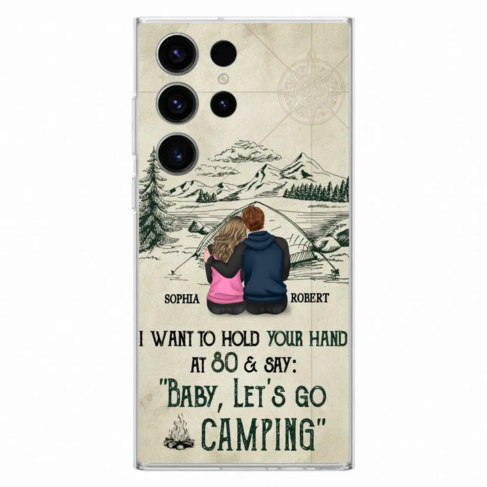 Custom Personalized Couple Phone Case - Gift Idea For Couple - Case For iPhone/Samsung - Baby Let's Go Camping