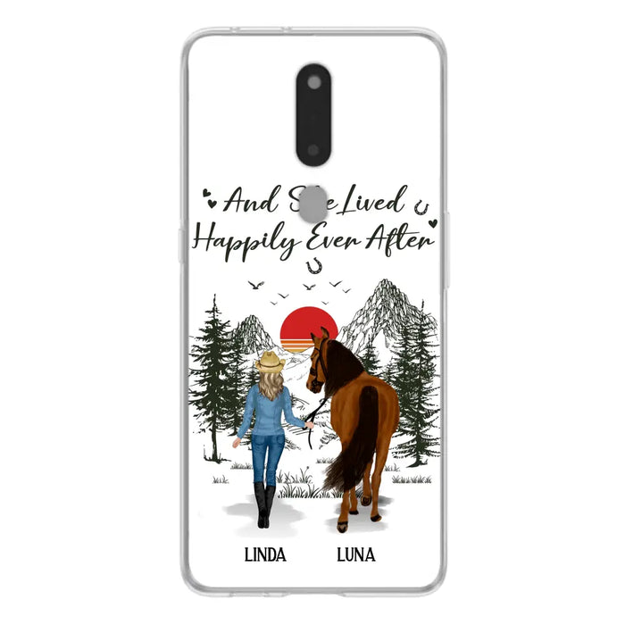 Custom Personalized Horse Girl Phone Case - Gift Idea For Horse Mom/ Horse Lover - And She Lived Happily Ever After - Case For Xiaomi/ Oppo/ Huawei