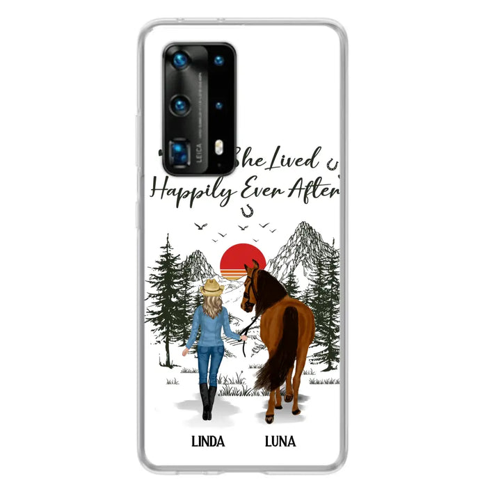 Custom Personalized Horse Girl Phone Case - Gift Idea For Horse Mom/ Horse Lover - And She Lived Happily Ever After - Case For Xiaomi/ Oppo/ Huawei