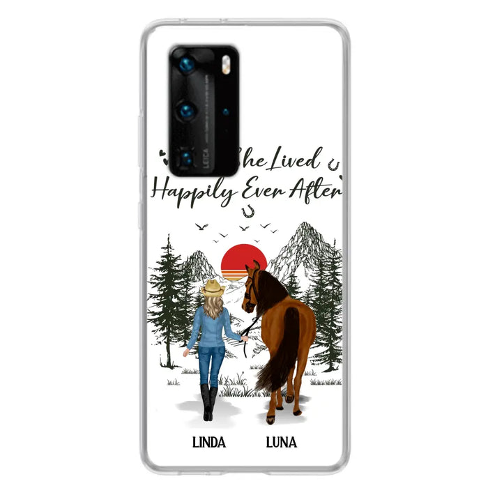 Custom Personalized Horse Girl Phone Case - Gift Idea For Horse Mom/ Horse Lover - And She Lived Happily Ever After - Case For Xiaomi/ Oppo/ Huawei