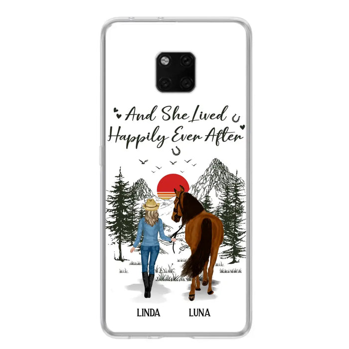 Custom Personalized Horse Girl Phone Case - Gift Idea For Horse Mom/ Horse Lover - And She Lived Happily Ever After - Case For Xiaomi/ Oppo/ Huawei