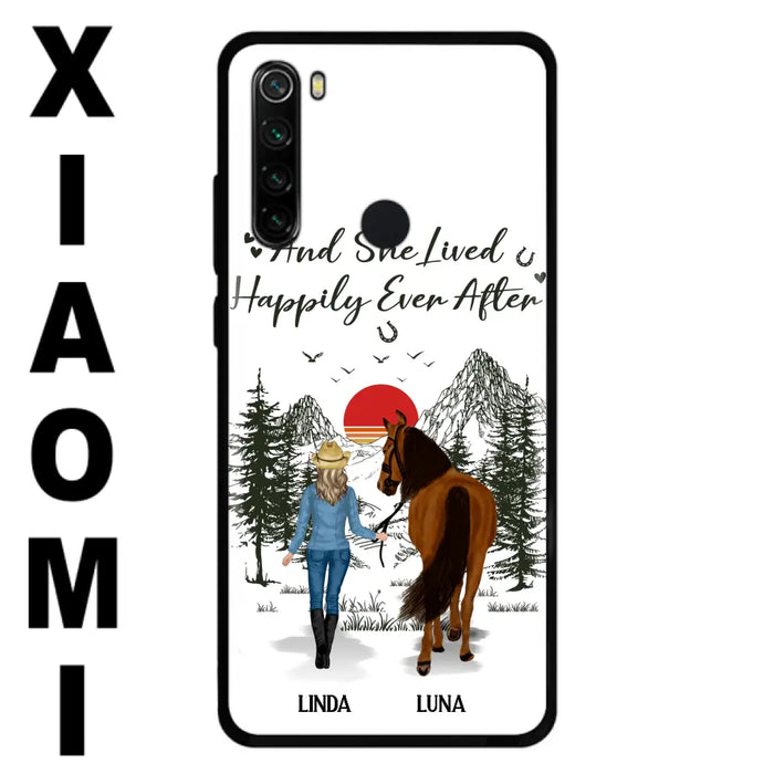 Custom Personalized Horse Girl Phone Case - Gift Idea For Horse Mom/ Horse Lover - And She Lived Happily Ever After - Case For Xiaomi/ Oppo/ Huawei