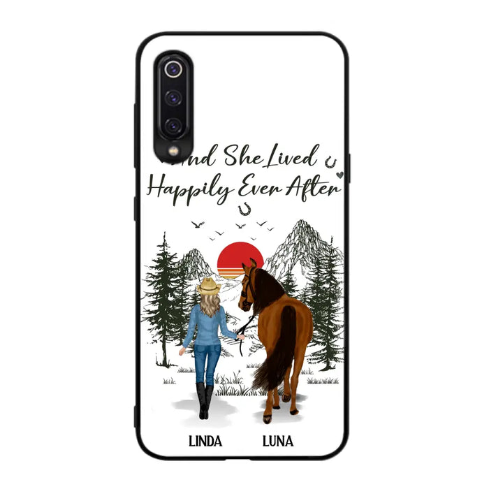 Custom Personalized Horse Girl Phone Case - Gift Idea For Horse Mom/ Horse Lover - And She Lived Happily Ever After - Case For Xiaomi/ Oppo/ Huawei