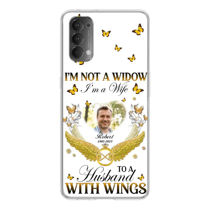 Custom Personalized Memorial Husband Phone Case - Memorial Gift Idea - I'm Not A Widow I'm A Wife To A Husband With Wings - Case For Xiaomi/ Oppo/ Huawei