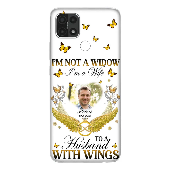 Custom Personalized Memorial Husband Phone Case - Memorial Gift Idea - I'm Not A Widow I'm A Wife To A Husband With Wings - Case For Xiaomi/ Oppo/ Huawei