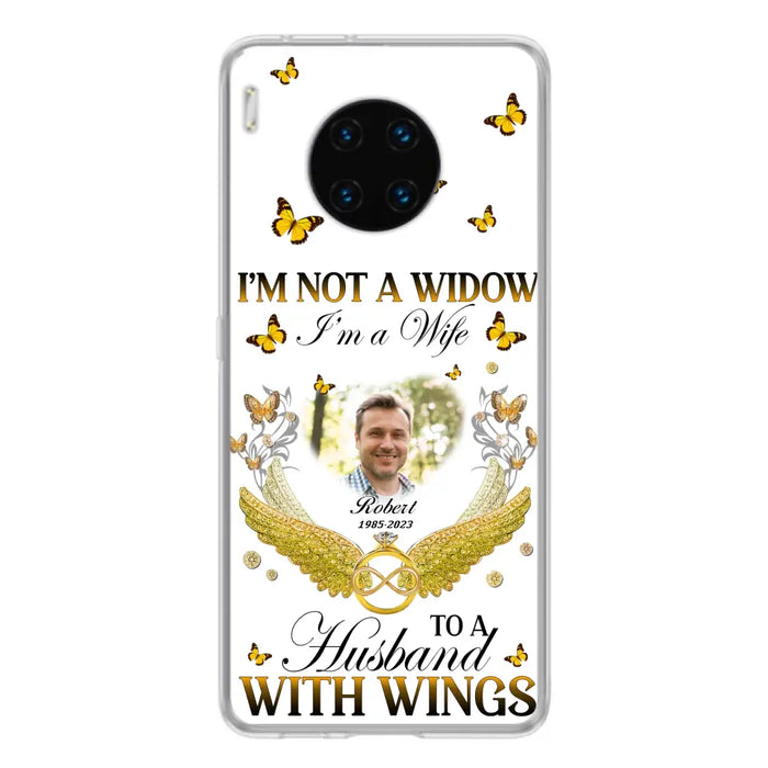 Custom Personalized Memorial Husband Phone Case - Memorial Gift Idea - I'm Not A Widow I'm A Wife To A Husband With Wings - Case For Xiaomi/ Oppo/ Huawei