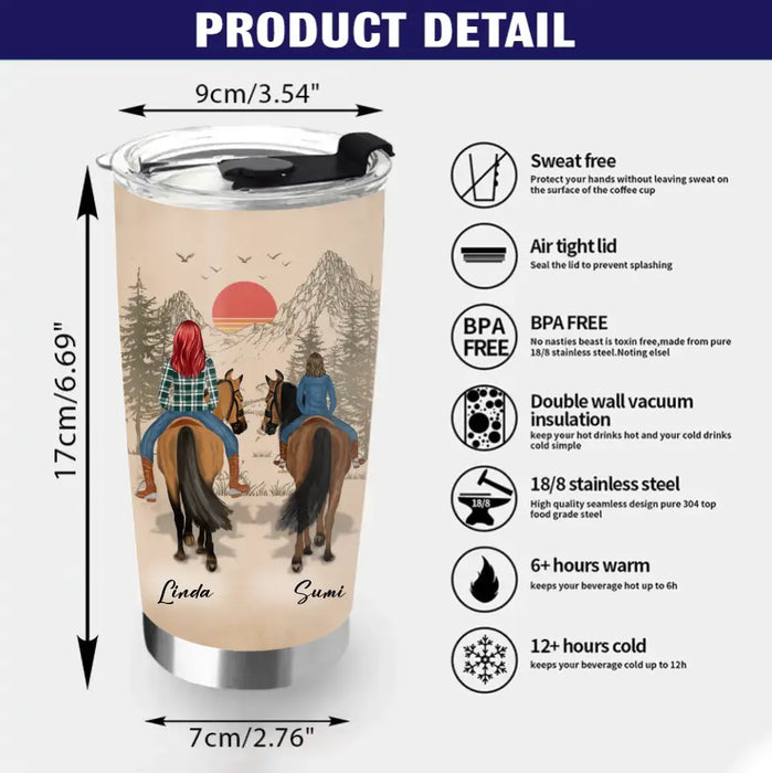 Custom Personalized To My Daughter Horse Tumbler - Gift Idea For Horse Lovers/Daughter - I Am The Storm