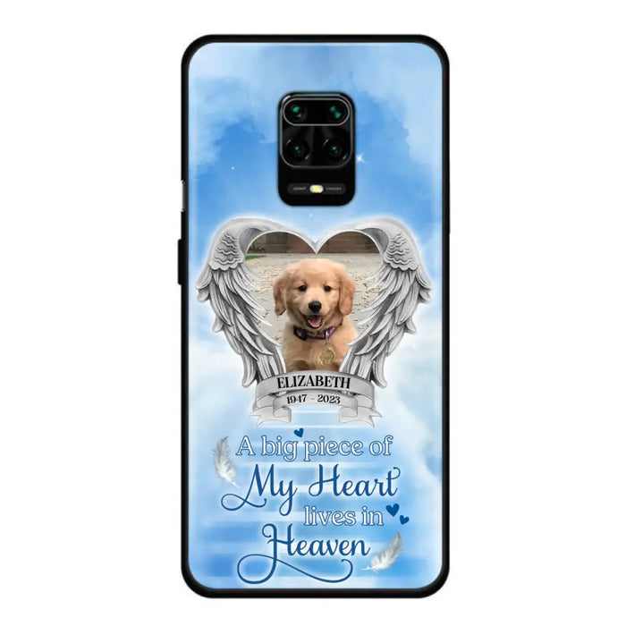 Custom Personalized Memorial Phone Case - Upload Photo - Memorial Gift Idea For Family Member/ Pet Owner - A Big Piece Of My Heart Lives In Heaven - Case For Xiaomi/Oppo/Huawei