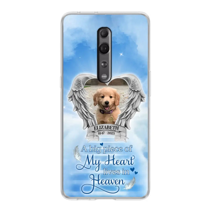 Custom Personalized Memorial Phone Case - Upload Photo - Memorial Gift Idea For Family Member/ Pet Owner - A Big Piece Of My Heart Lives In Heaven - Case For Xiaomi/Oppo/Huawei