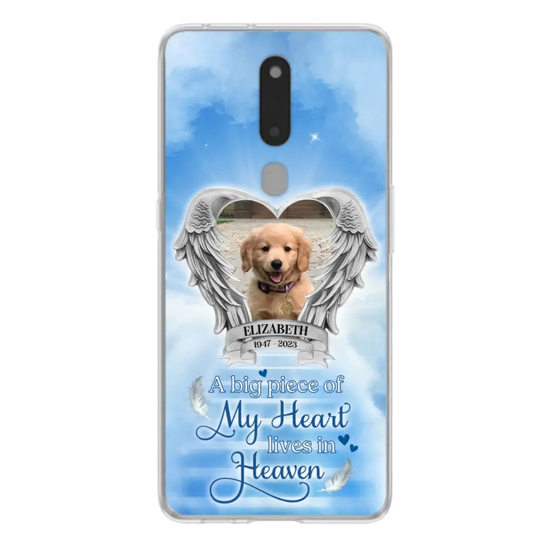 Custom Personalized Memorial Phone Case - Upload Photo - Memorial Gift Idea For Family Member/ Pet Owner - A Big Piece Of My Heart Lives In Heaven - Case For Xiaomi/Oppo/Huawei