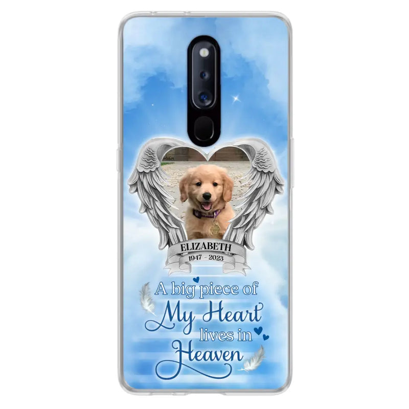 Custom Personalized Memorial Phone Case - Upload Photo - Memorial Gift Idea For Family Member/ Pet Owner - A Big Piece Of My Heart Lives In Heaven - Case For Xiaomi/Oppo/Huawei