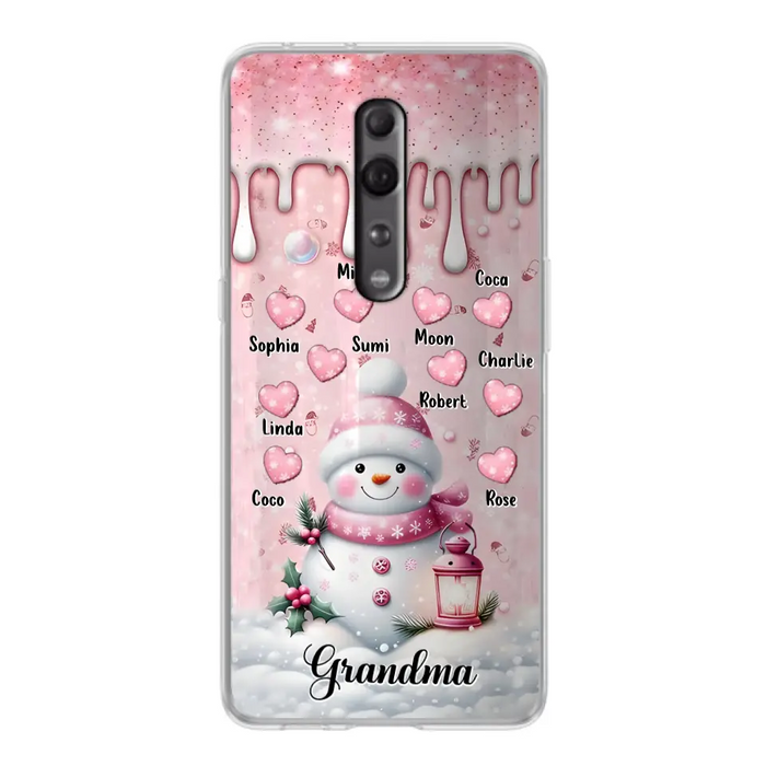 Custom Personalized Snowman Grandma Phone Case - Christmas Gift Idea For Grandma - Up to 10 Kids - Case For Oppo/Xiaomi/Huawei - Grandma