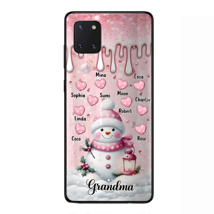 Custom Personalized Snowman Grandma Phone Case - Christmas Gift Idea For Grandma - Up to 10 Kids - Case For iPhone/Samsung - Grandma