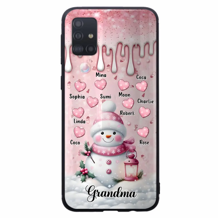 Custom Personalized Snowman Grandma Phone Case - Christmas Gift Idea For Grandma - Up to 10 Kids - Case For iPhone/Samsung - Grandma