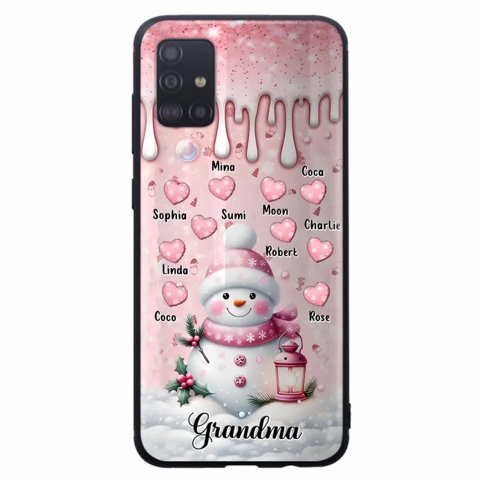 Custom Personalized Snowman Grandma Phone Case - Christmas Gift Idea For Grandma - Up to 10 Kids - Case For iPhone/Samsung - Grandma