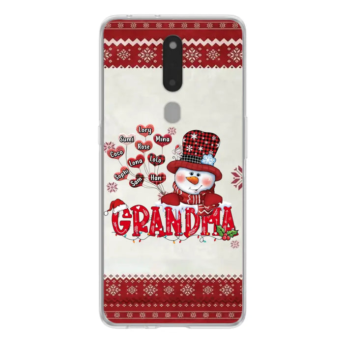 Personalized Snowman Grandma Phone Case - Christmas Gift Idea For Grandma - Up to 10 Kids - Case For Xiaomi/ Oppo/ Huawei