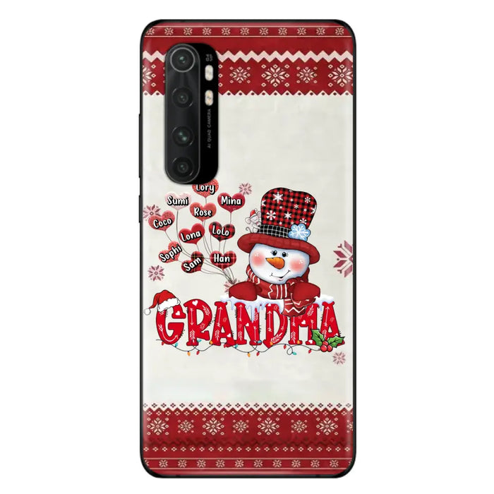 Personalized Snowman Grandma Phone Case - Christmas Gift Idea For Grandma - Up to 10 Kids - Case For Xiaomi/ Oppo/ Huawei