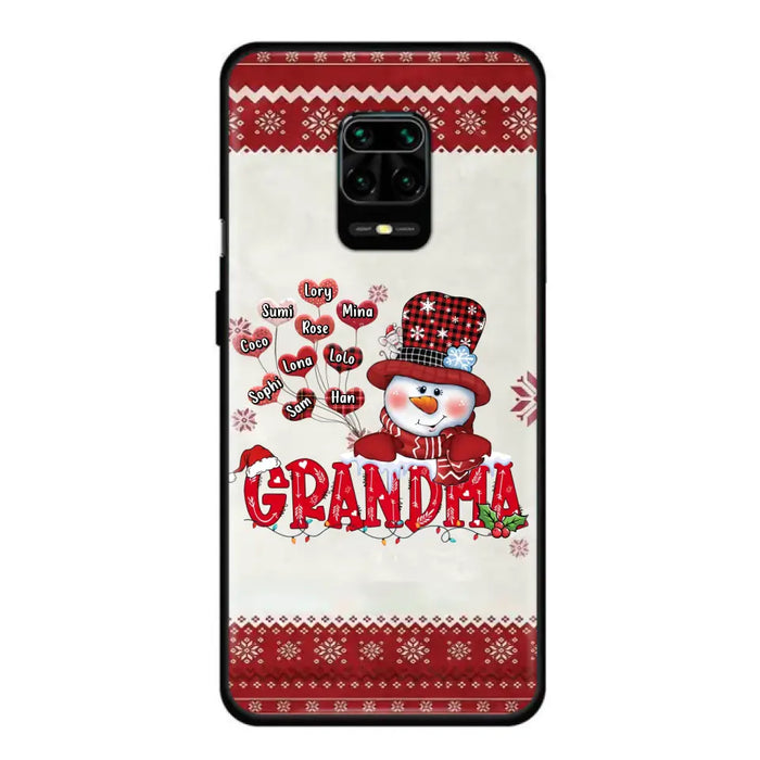 Personalized Snowman Grandma Phone Case - Christmas Gift Idea For Grandma - Up to 10 Kids - Case For Xiaomi/ Oppo/ Huawei