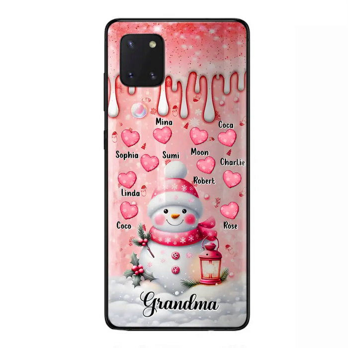 Personalized Snowman Grandma Phone Case - Christmas Gift Idea For Grandma - Up to 10 Kids - Case For iPhone/Samsung - Grandma